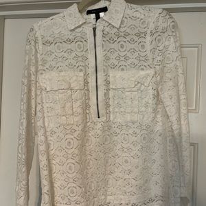 White Small BCBG MaxAzria blouse with camisole